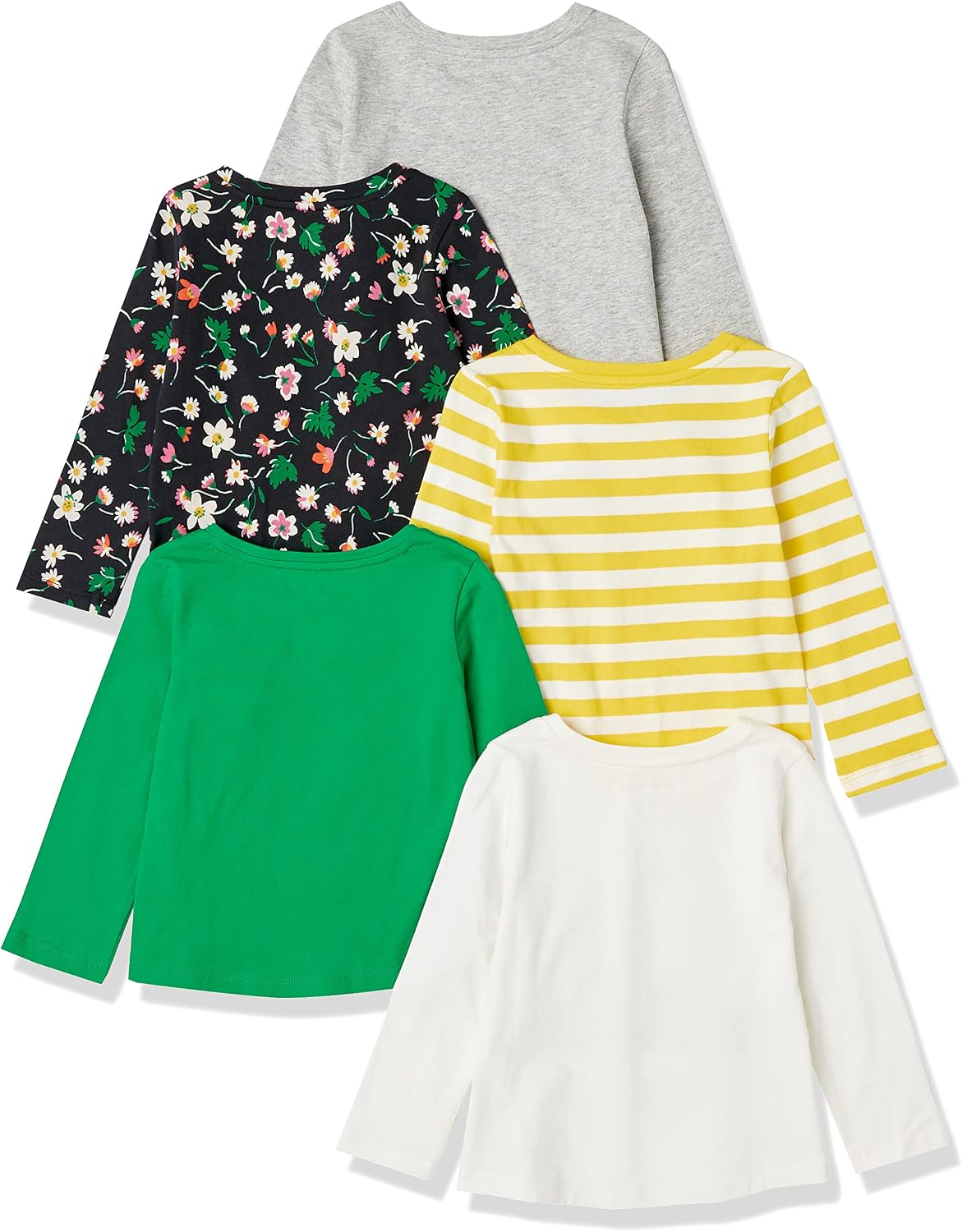 Detalle de Amazon Essentials Girls and Toddlers' Long-Sleeve T-Shirts, Multipacks