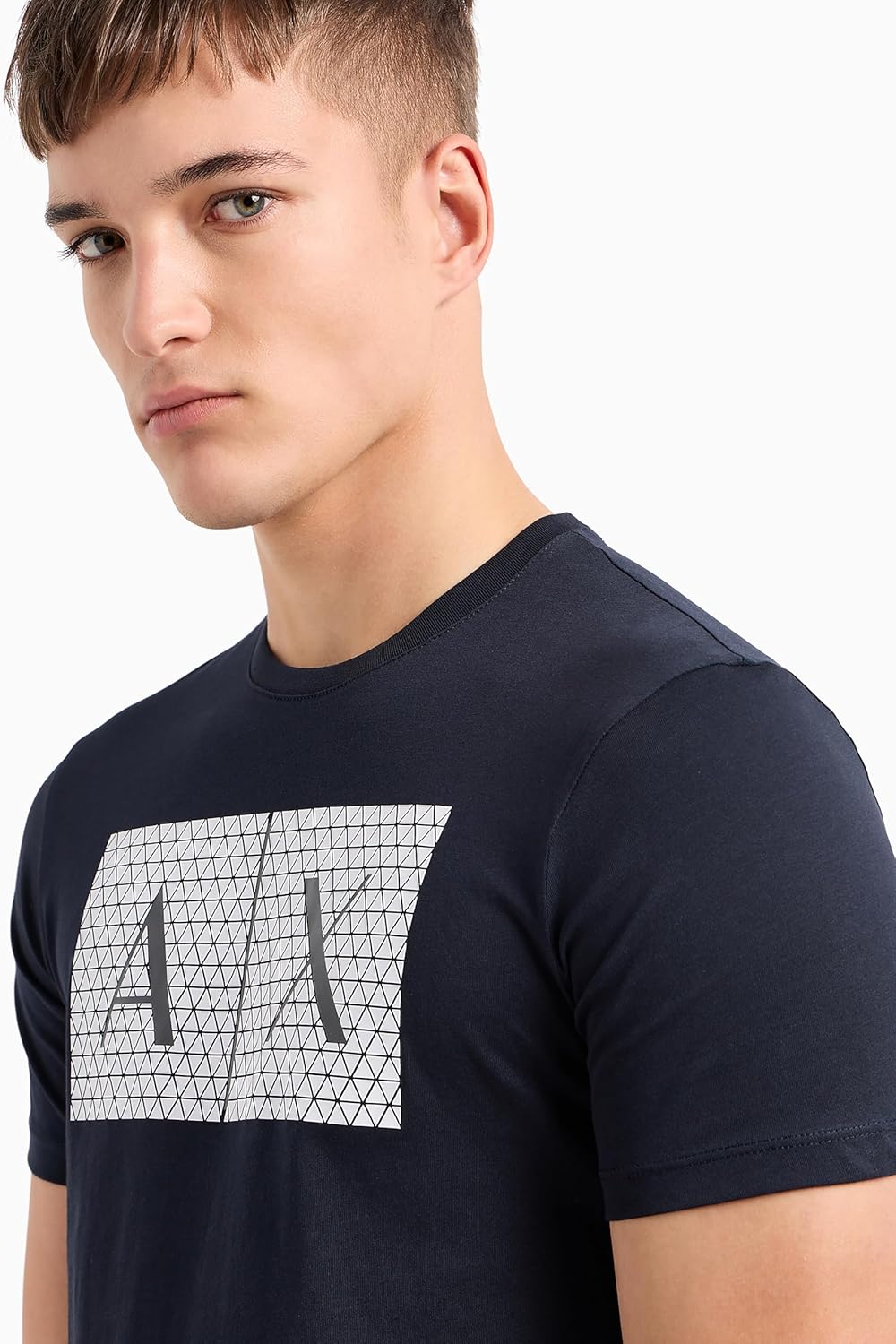Thumbnail 1 de Armani Exchange Rectangular Box T-Shirt Uomo - Cotone morbido, vestibilità aderente e stampa geometrica