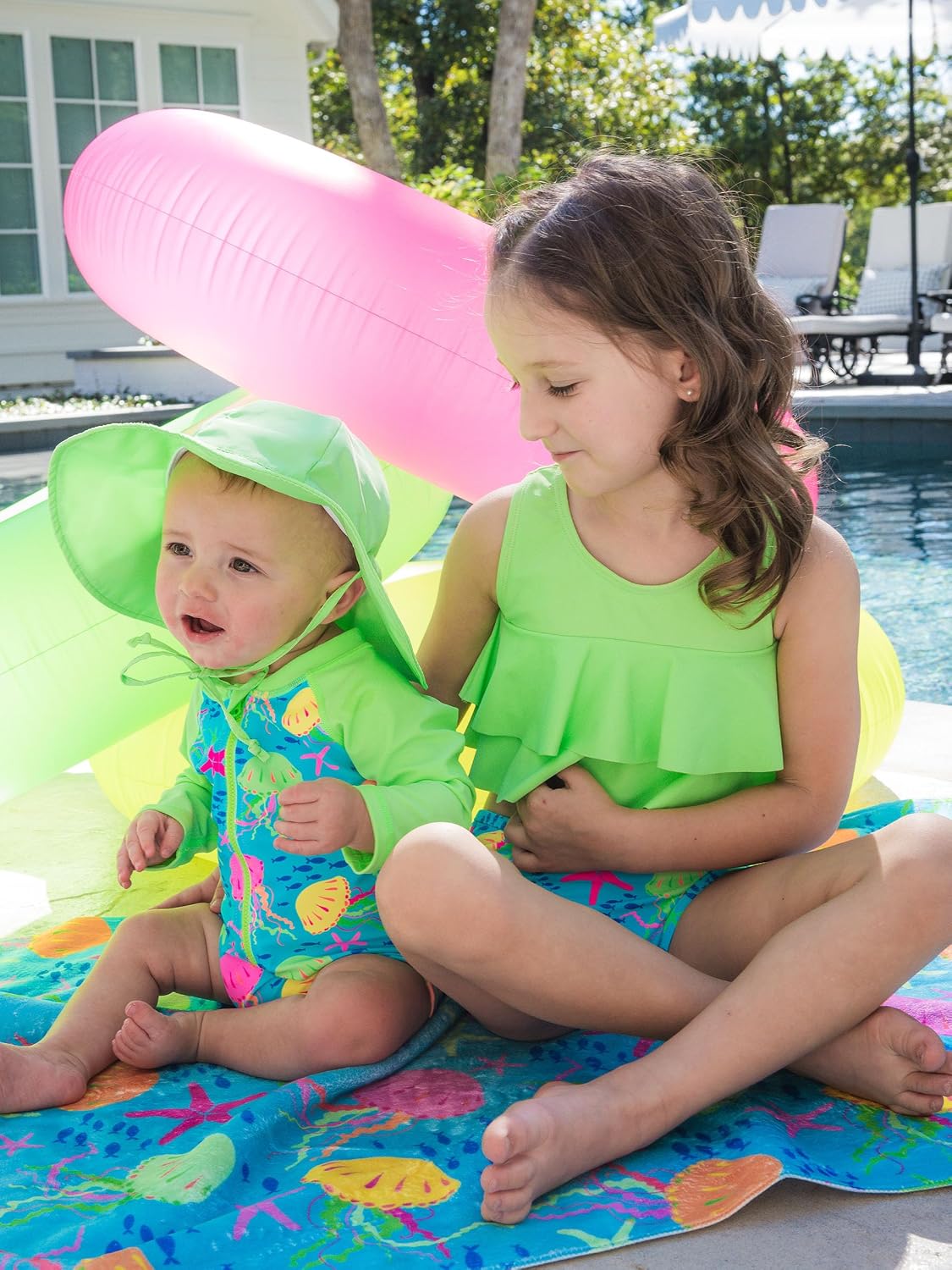 Detalle de RuffleButts Baby Sun Hat, UPF 50+