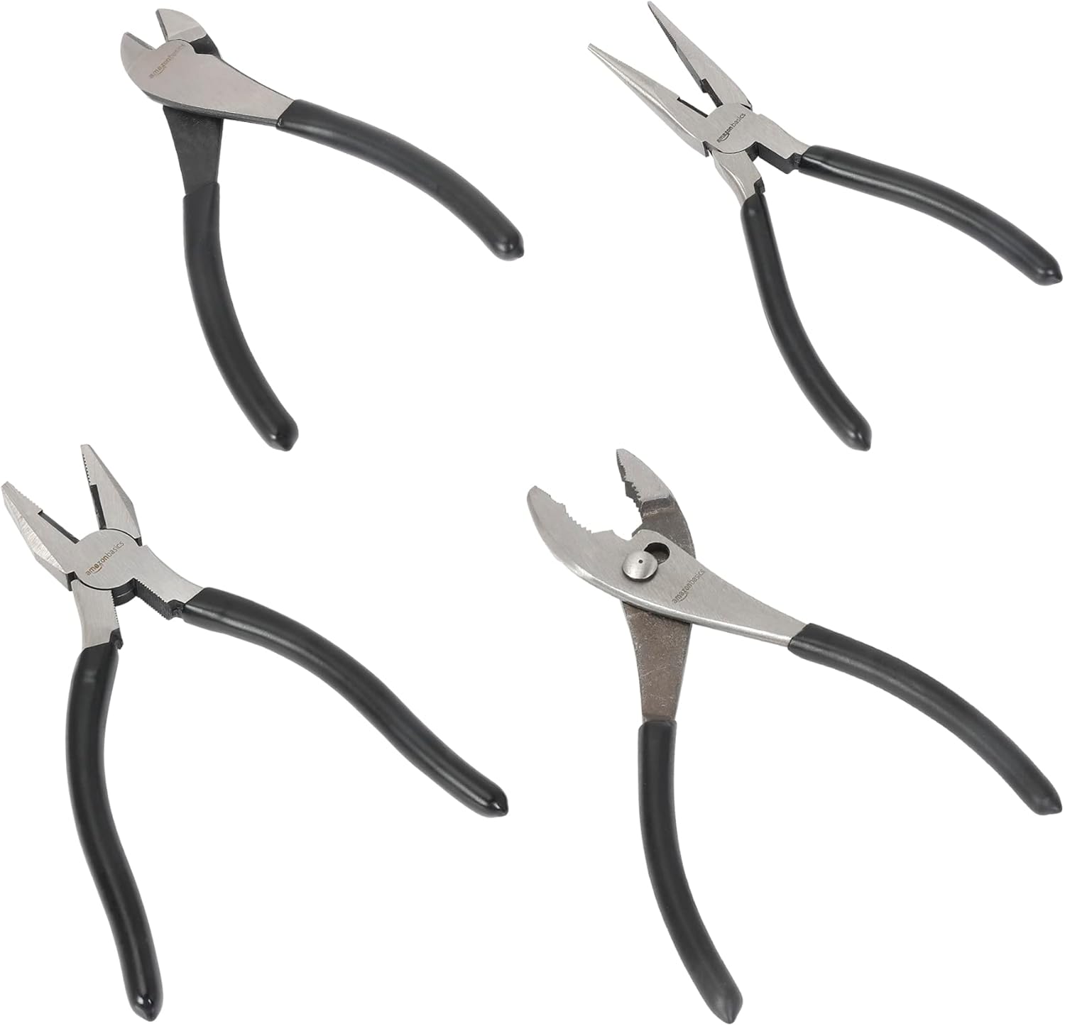 Thumbnail 1 de Amazon Basics Pinze con tronchese – set da 4 pinze multiuso (nero/argento)