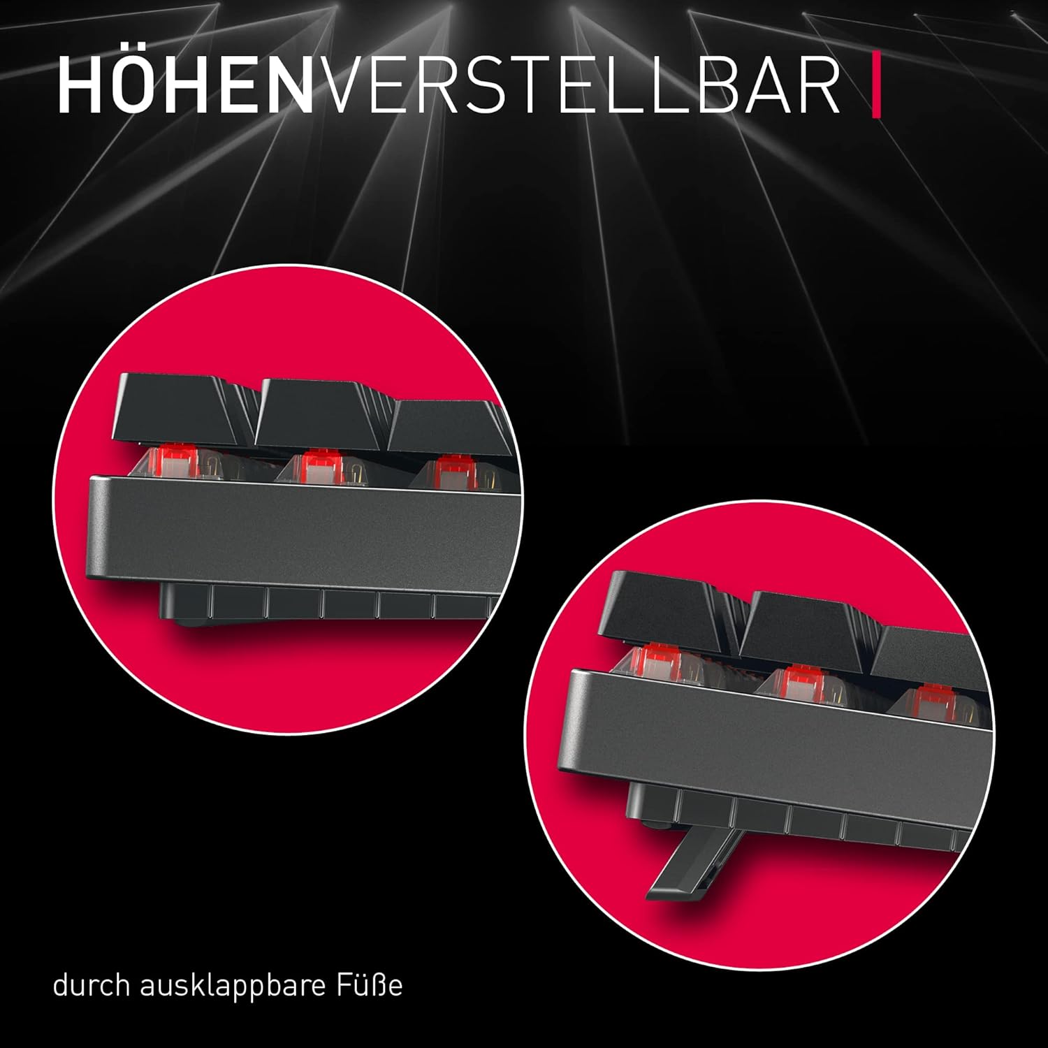 Thumbnail 5 de CHERRY MX 8.2 TKL Wireless Gaming-Tastatur (QWERTZ) mit MX2A Brown, Bluetooth, 2,4 GHz & Kabel