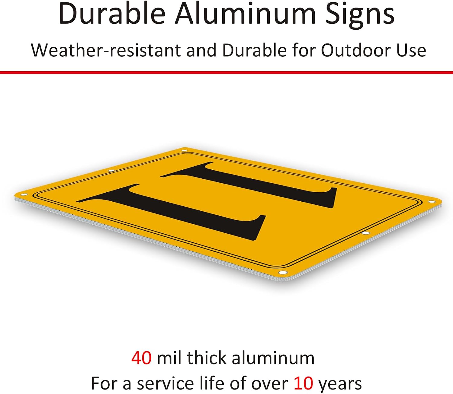 Detalle 2 de i-CowFun Aluminum Number Sign, 12" x 8