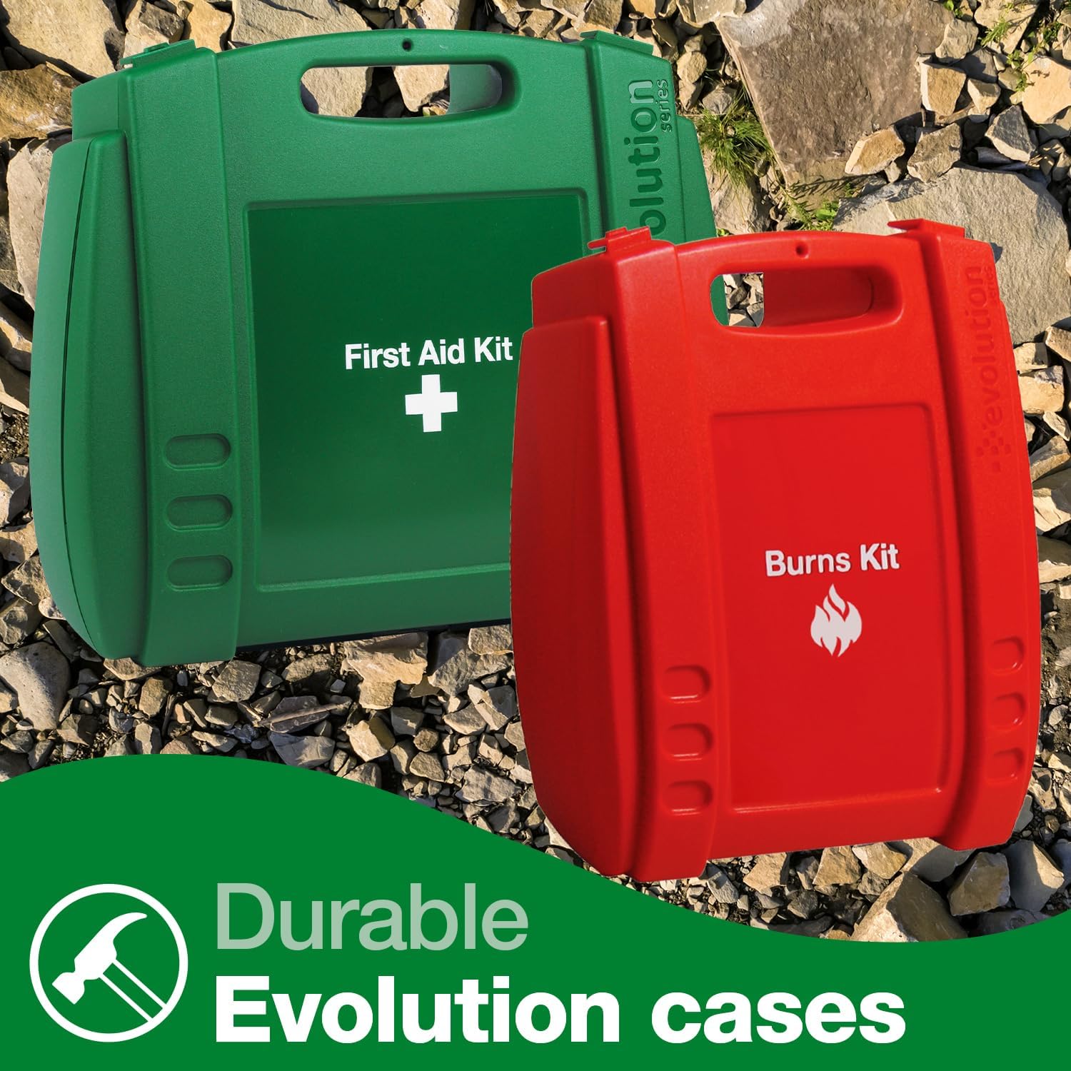 Detalle 2 de Safety First Aid Group Evolution First Aid & Burns Point, Large (43 x 65 cm) – Fully Stocked
