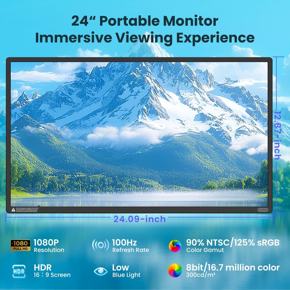 Detalle de Hyangin 2025 24 Inch Portable Monitor