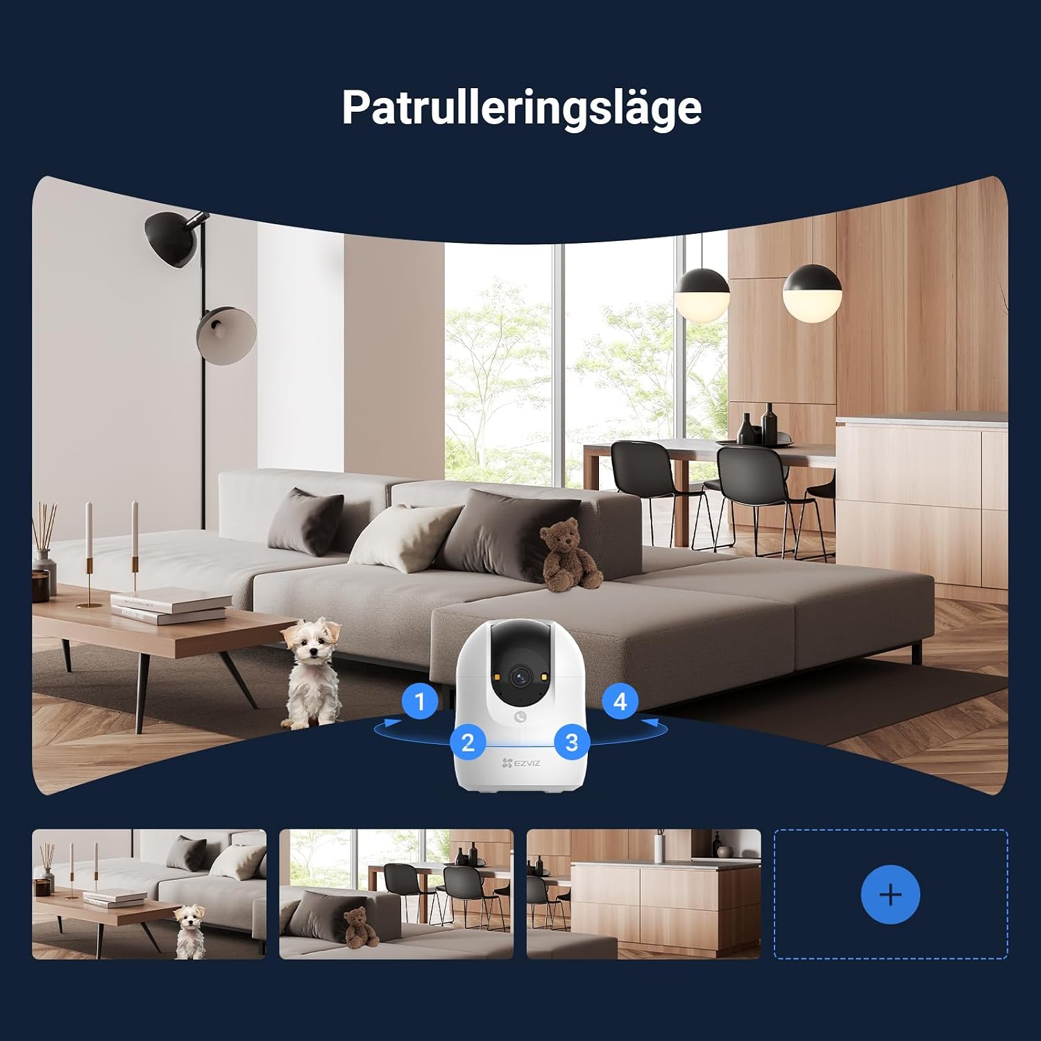 Thumbnail 6 de EZVIZ C6N G1 3K inomhuskamera med 3K-video och färgnattseende