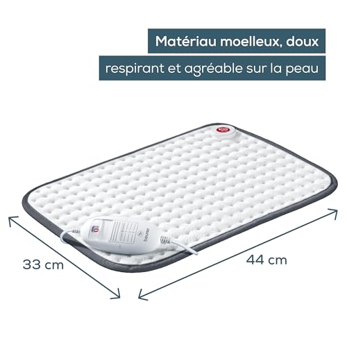 Detalle 2 de Beurer HK 41, coussin chauffant à surface pelucheuse, 3 niveaux et arrêt automatique
