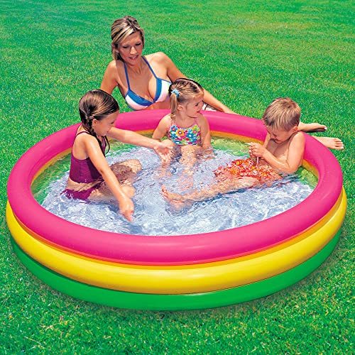 Thumbnail 1 de Intex 57412NP Sunset Glow Aufblasbarer Pool – 114 x 25 cm, drei Ringe
