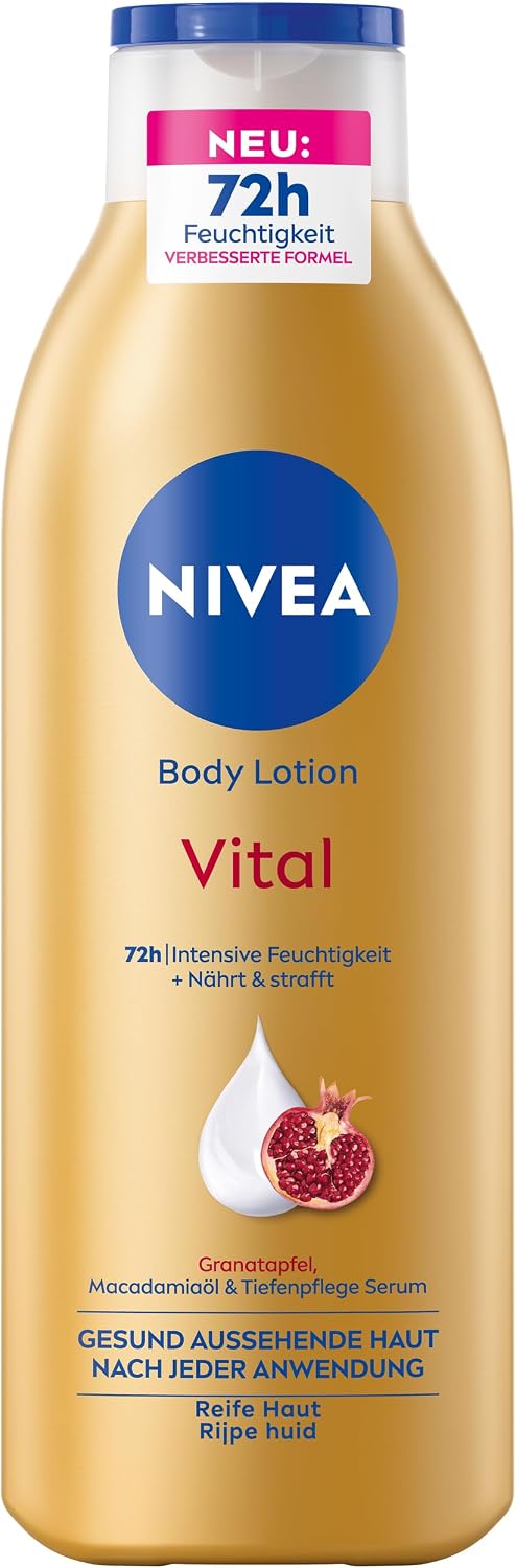 NIVEA Vital bodylotion 250 ml met granaatappel, macadamia-olie en 72 uur hydratatie