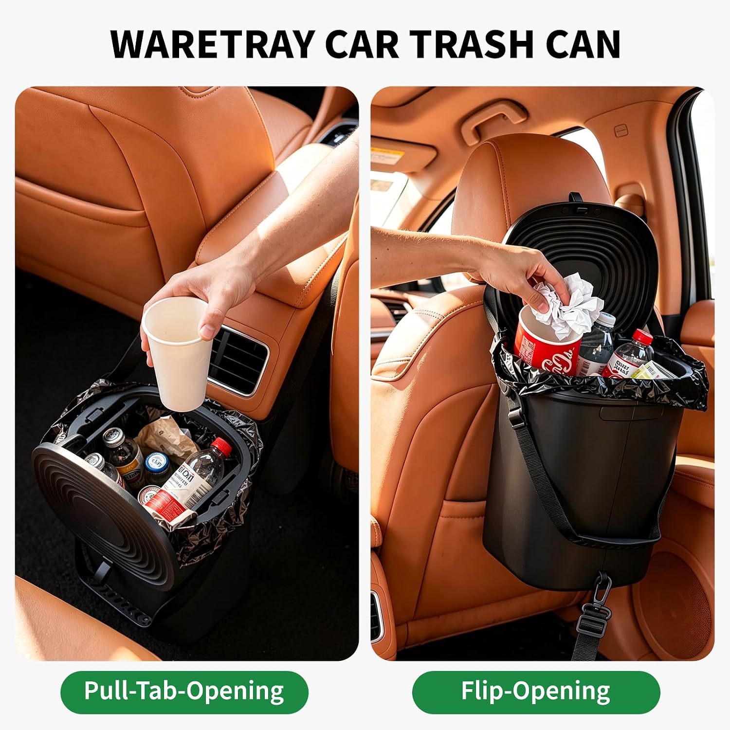 Detalle 2 de Car Trash Can with Lid, 2 Gallons