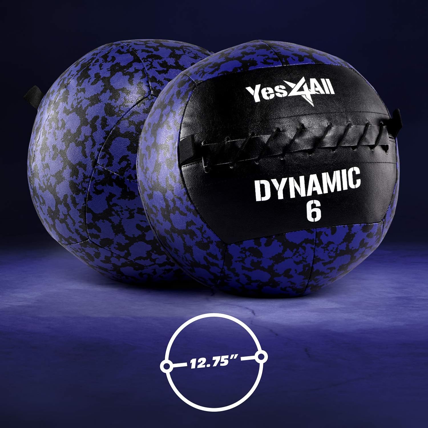 Detalle de Yes4All Wall Ball: Soft Leather Weighted Ball with Sand Iron Core (6–30 lbs) for Dynamic Training