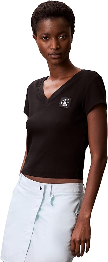Thumbnail 5 de Calvin Klein Woven Label Rib tee camiseta XXS, 95% algodón