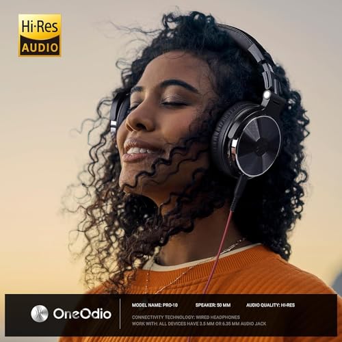 Thumbnail 1 de OneOdio Over Ear Studio Headphones with 50mm Drivers: Foldable, Comfortable, and Versatile for DJing, Monitoring, and Podcasting