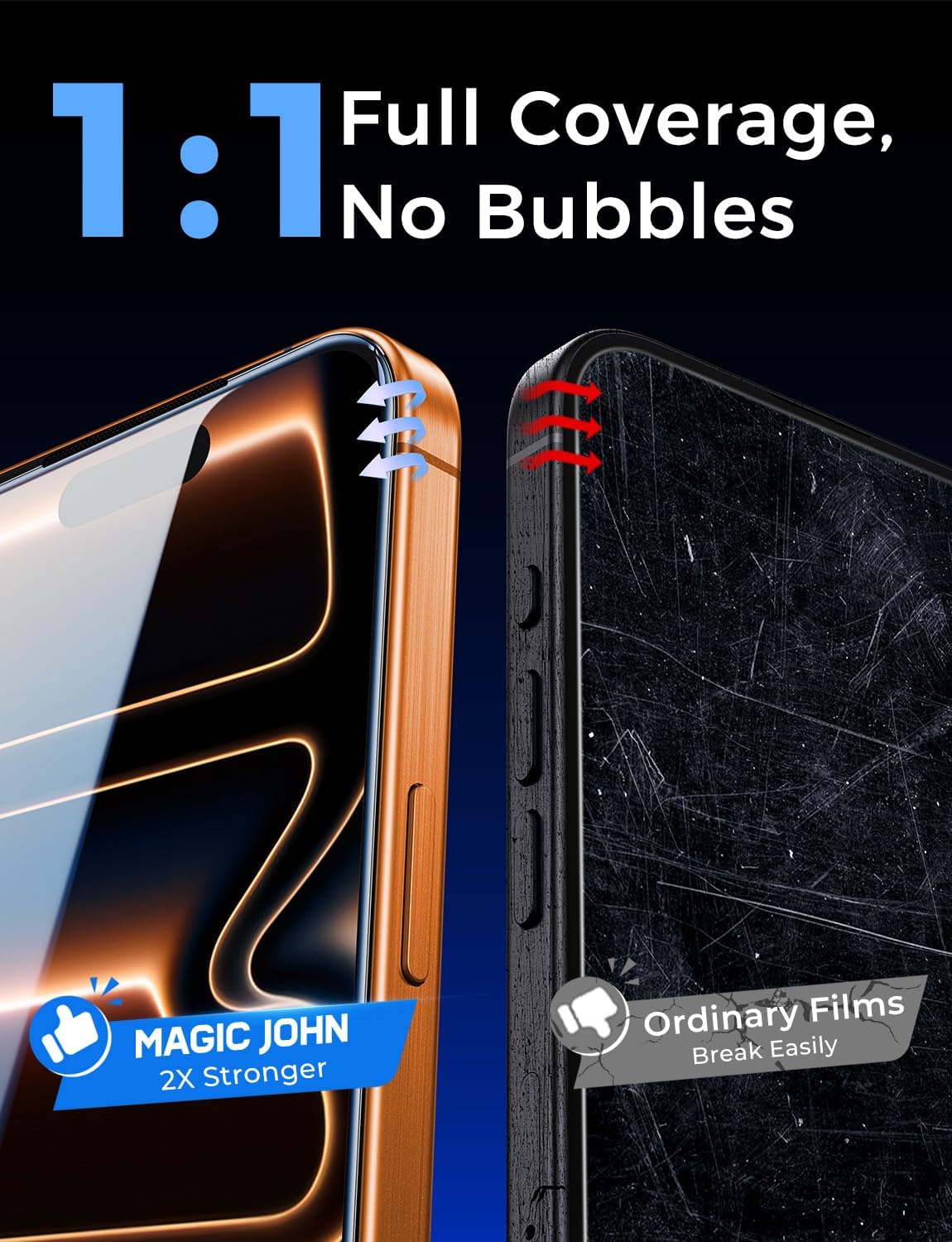 Thumbnail 6 de MAGIC JOHN iPhone 17 Pro Max screen protector 6.9"