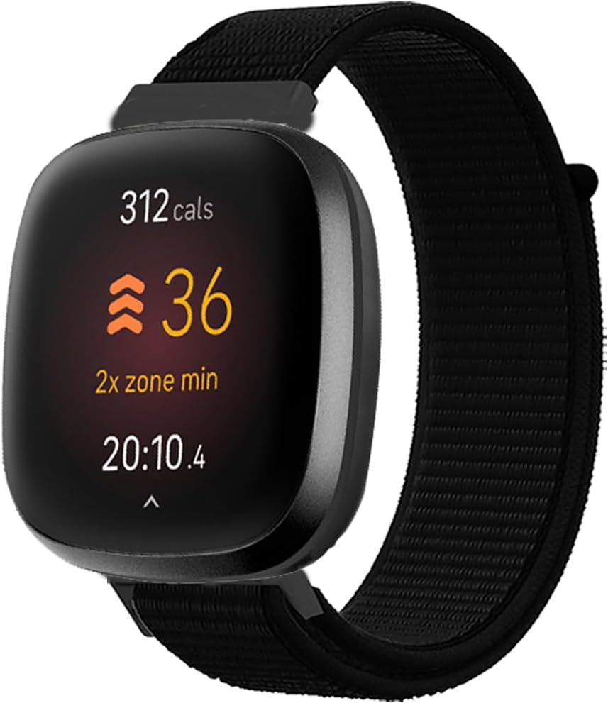 Detalle de FYISWHO Breathable Sport Nylon Watch Strap for Fitbit Versa 4/3 and Sense (Replacement Band)