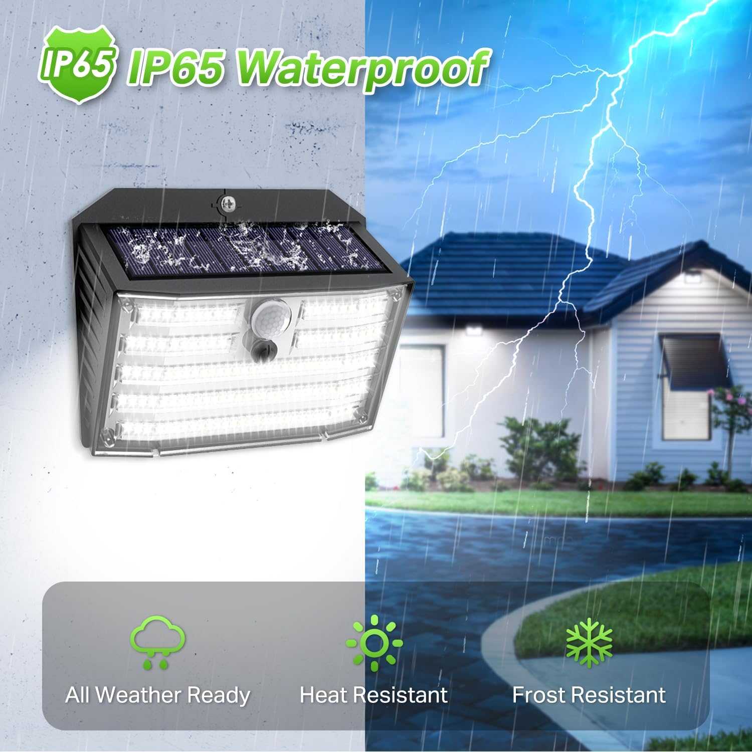 Thumbnail 5 de Solar Motion Lights Outdoor Ultra Bright Solar Fence Lights with Motion Sensor, IP65 Waterproof (6 Packs)