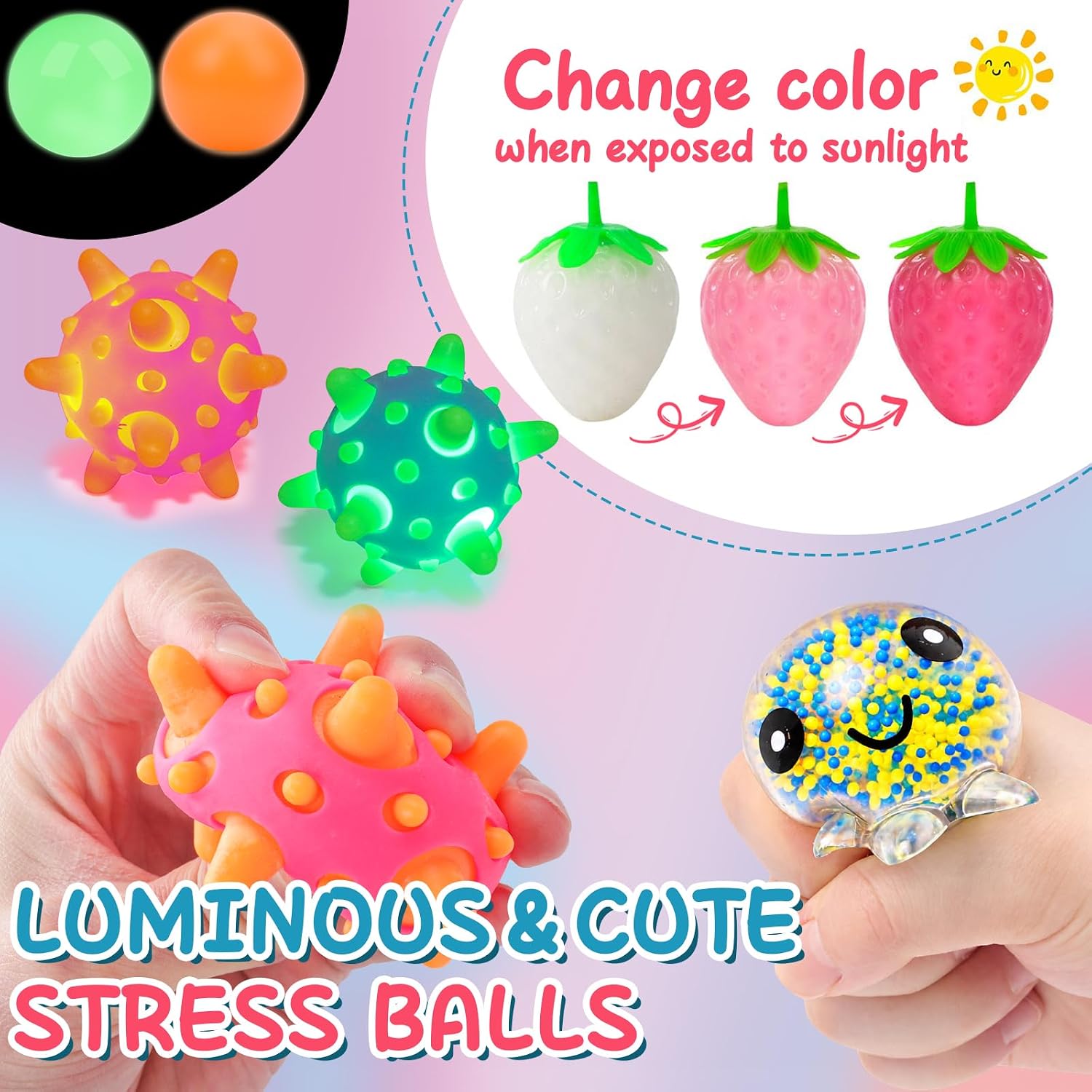 Detalle 2 de BESNEL 54P Stress Balls, 54-Piece Assorted Squeeze Toy Set