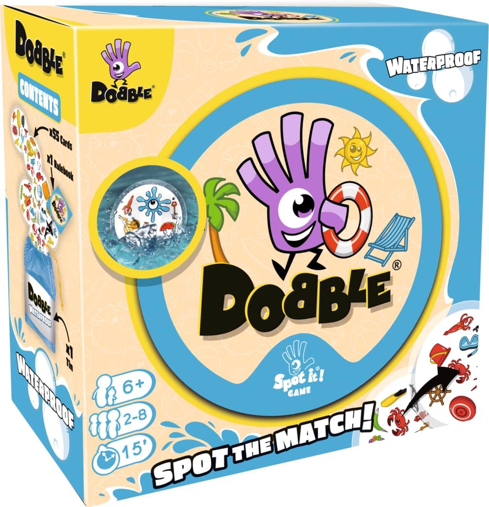 Detalle de Asmodee Dobble Waterproof 15 Minutes