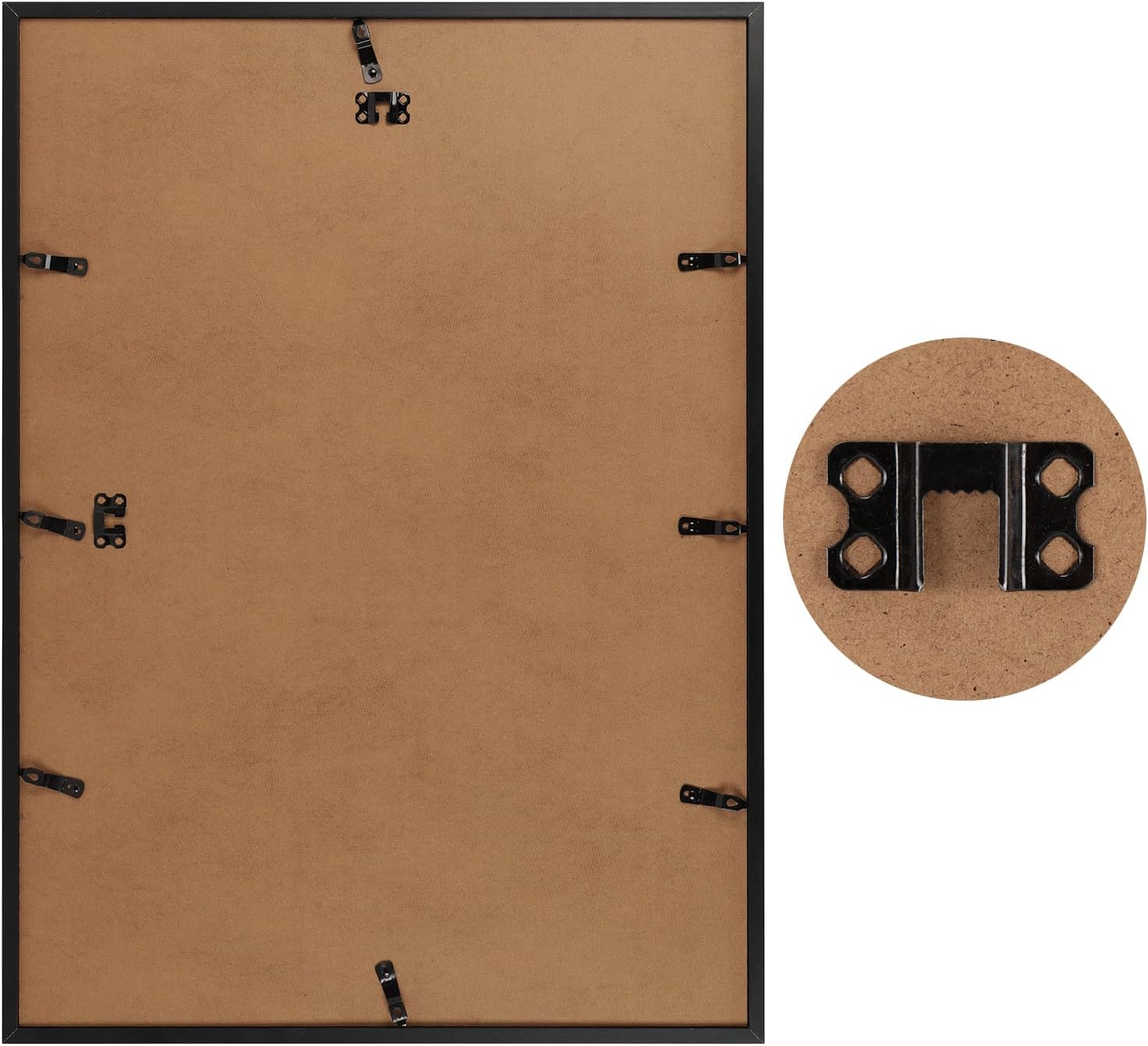Thumbnail 2 de Hoikwo 50x70cm Frame Pack of 3 – Black Aluminium Wall-Mount Frames (50x70cm)