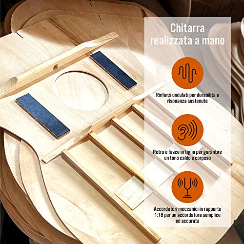 Detalle 2 de 3rd Avenue Chitarra Acustica 4/4 Kit Principianti, Nero — tutto l’essenziale per iniziare