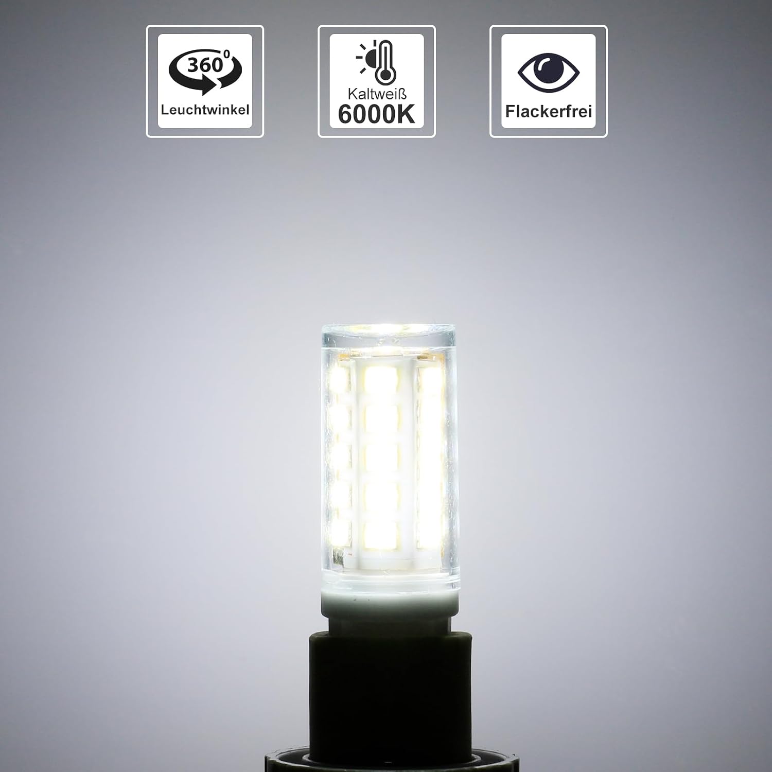 Thumbnail 4 de CQTLED G9 LED-Lampe kaltweiß 6000K, 3W (520 lm) – 6er-Pack, nicht dimmbar