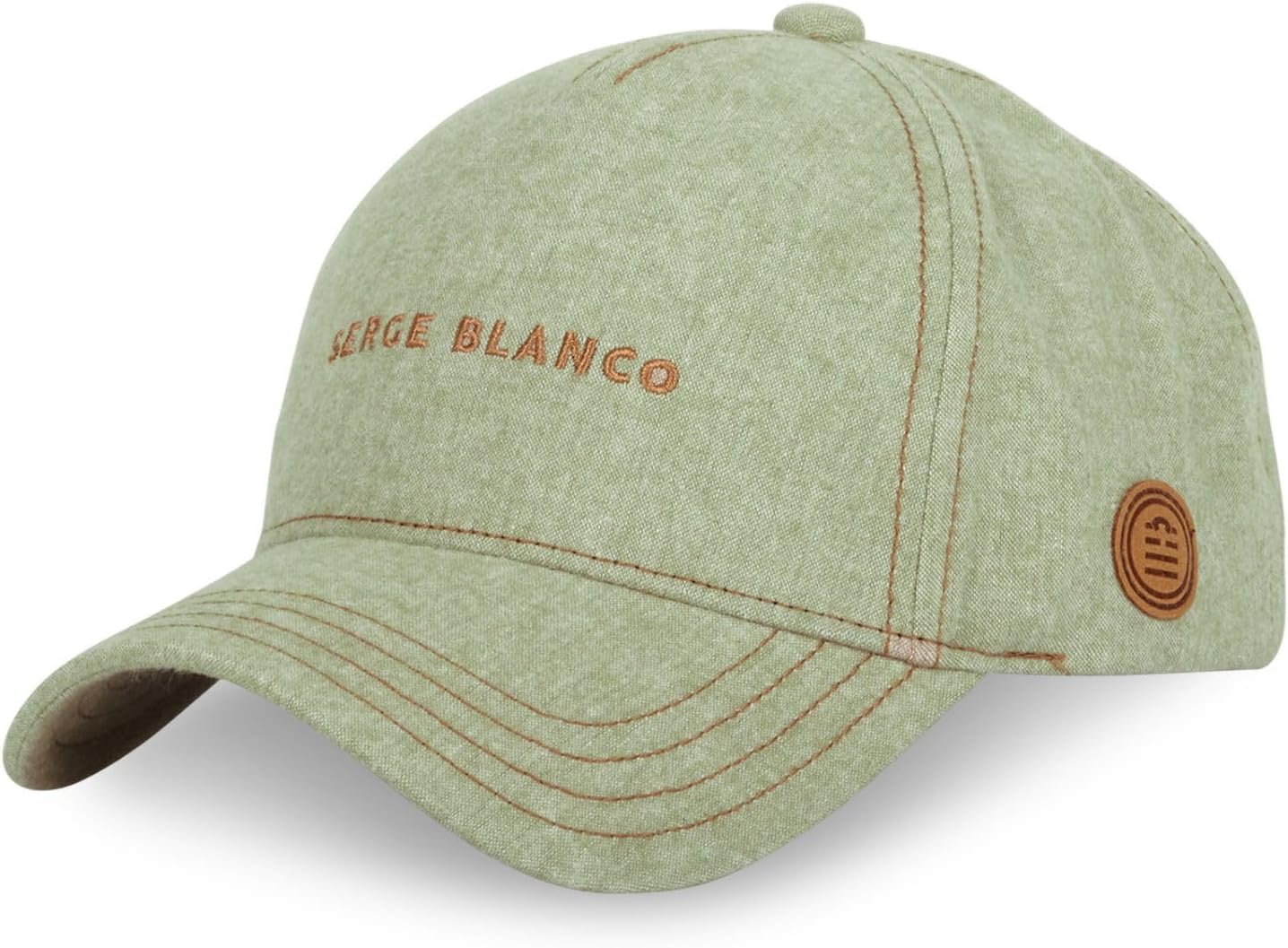 Detalle 2 de Casquette Serge Blanco Homme en coton – Baseball Denim, Originale et Authentique