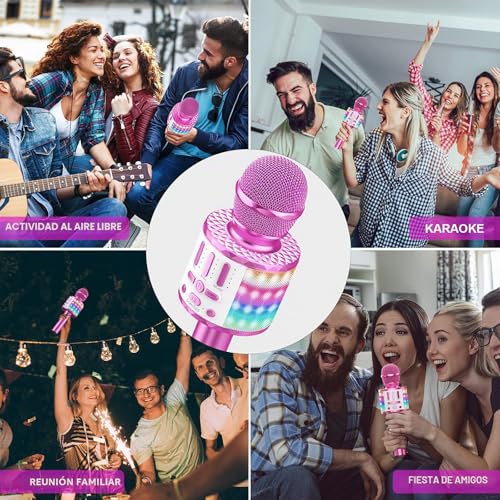 Thumbnail 6 de Micrófono inalámbrico Bluetooth Karaoke MicQutr: portátil, con luz y altavoz de 6 W para todas las edades