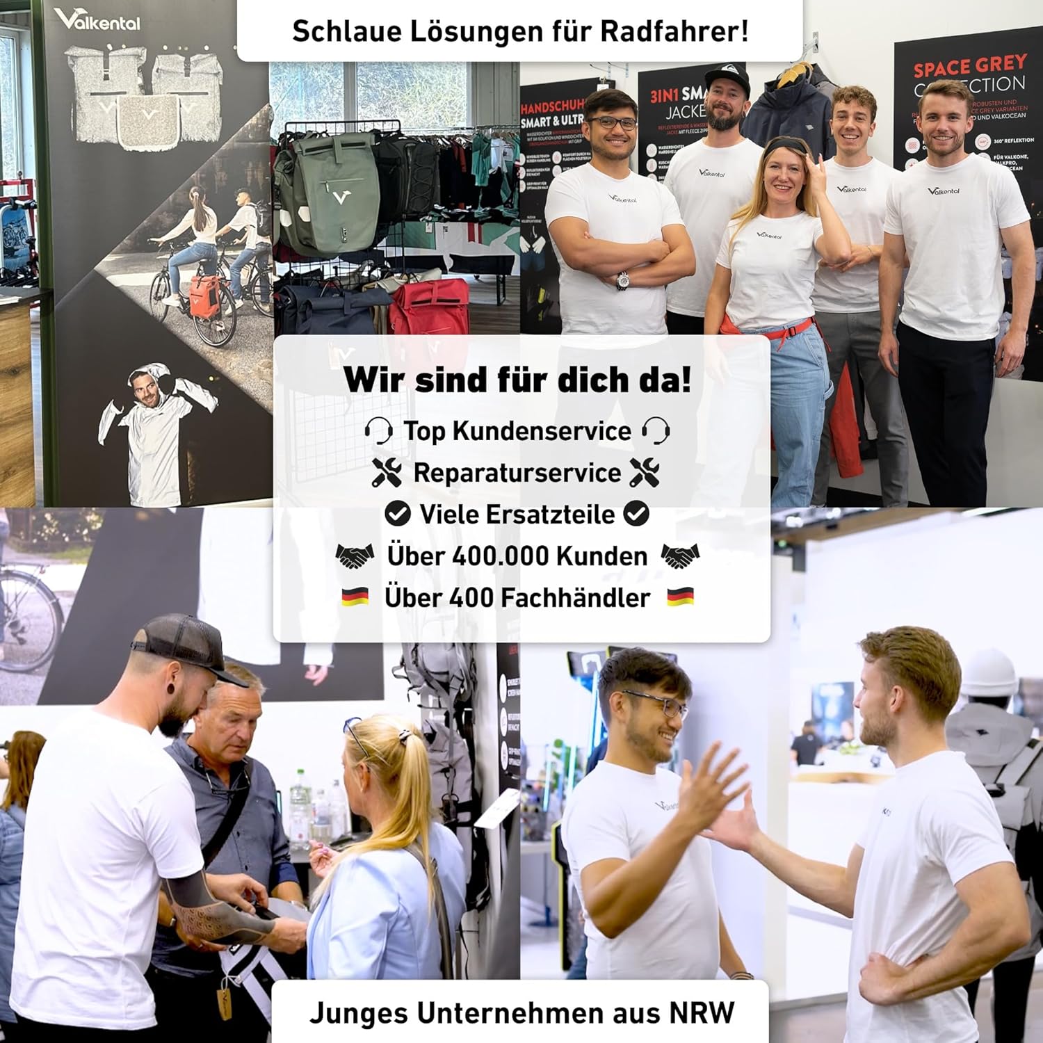 Thumbnail 6 de Valkental Gepolsterte Fahrradhandschuhe – weiche, atmungsaktive Kurzhandschuhe für MTB, Rennrad und Trekking