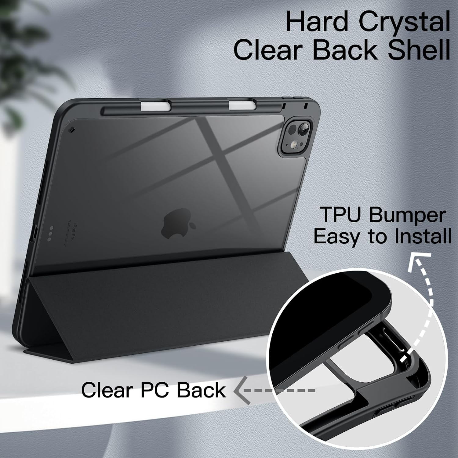 Thumbnail 2 de JETech Case for iPad Pro 11‑Inch M5 Clear with Pencil Holder