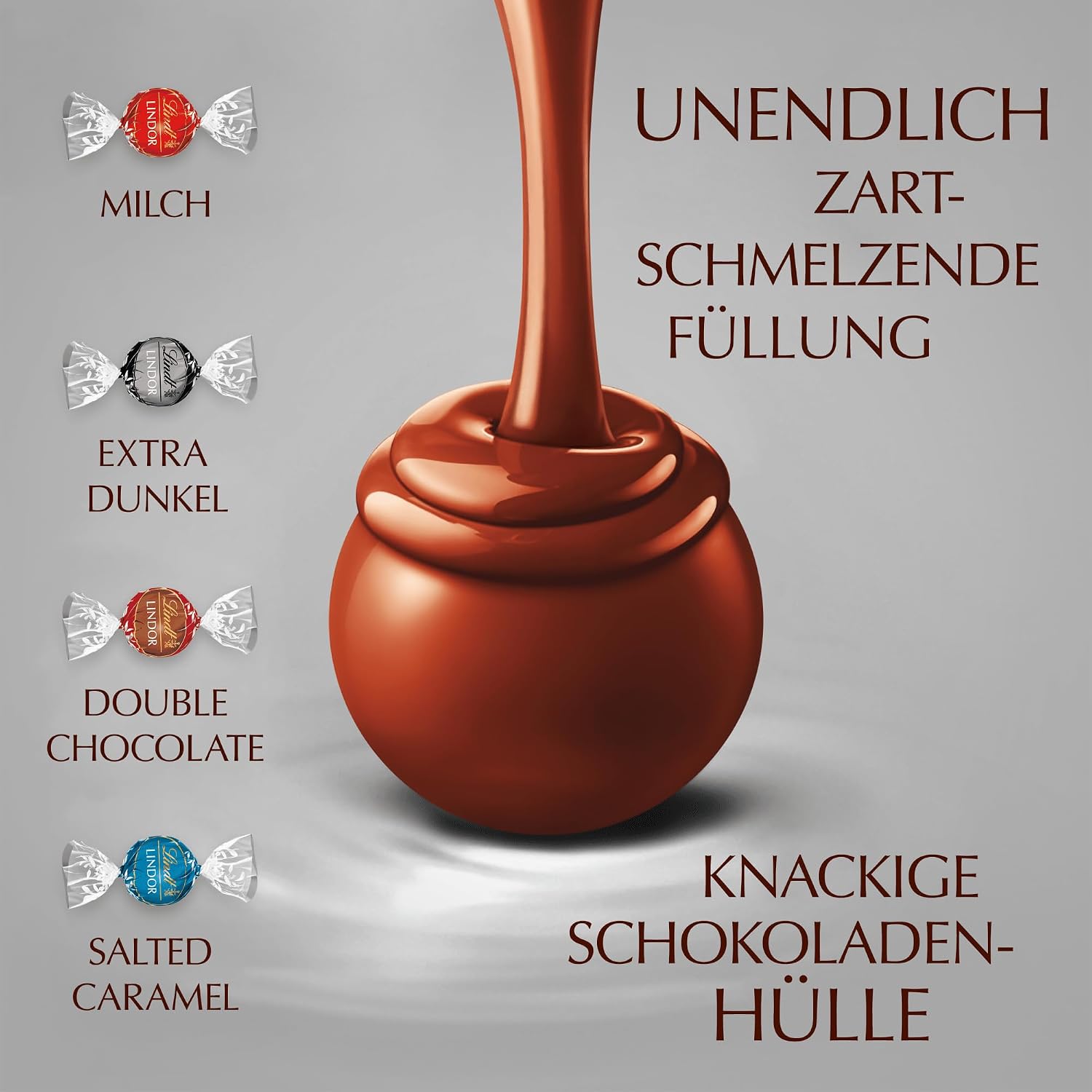 Detalle 2 de Lindt LINDOR Silber Mischung 1 kg