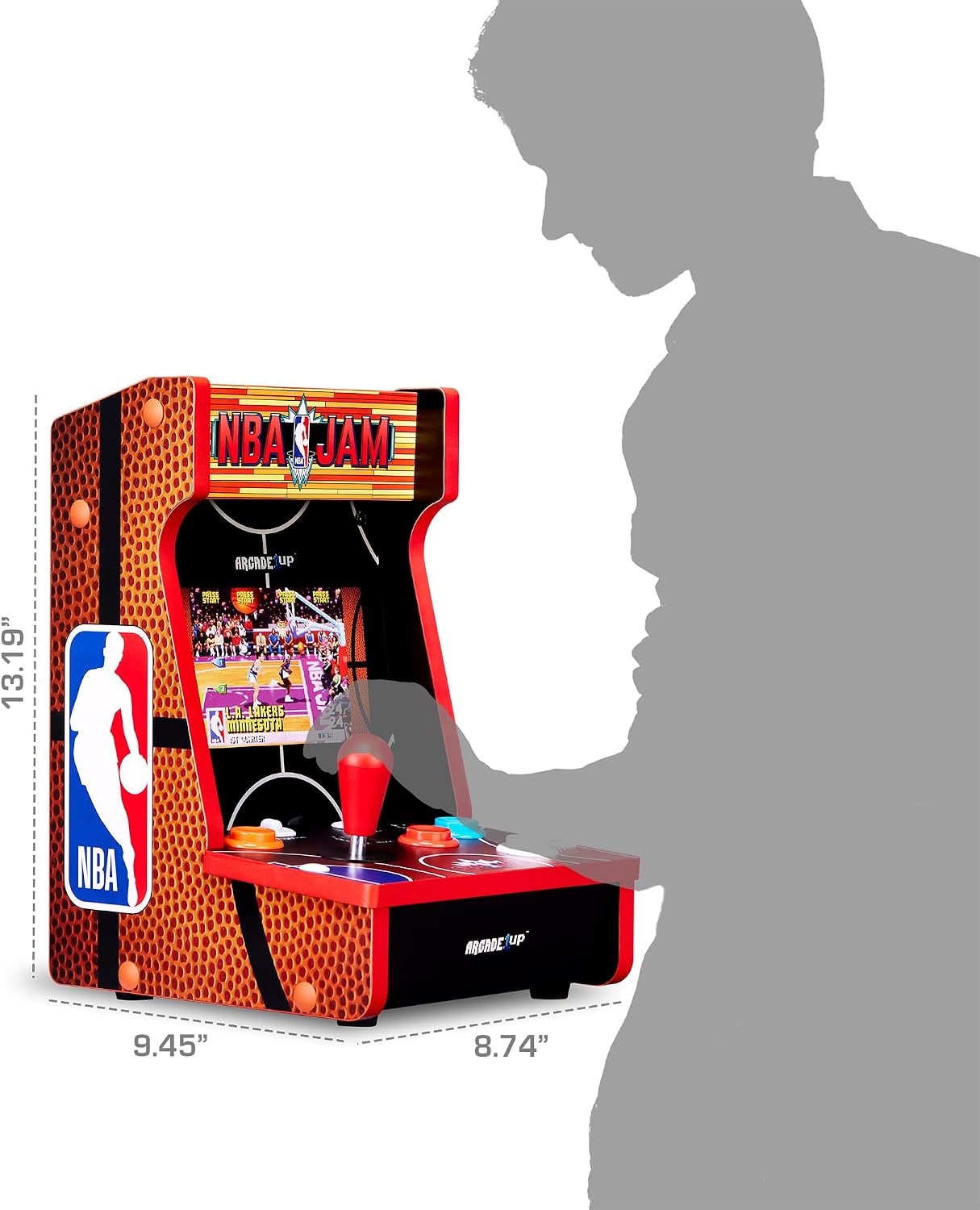 Detalle de ARCADE1UP NBA-C-402300 NBA JAM Countercade with 7-Inch LCD and Light-Up Marquee