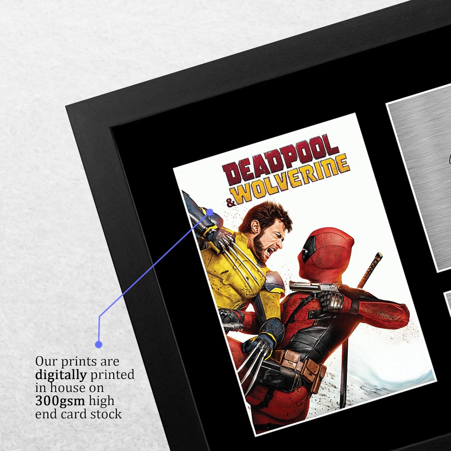 Thumbnail 3 de HWC Trading FR A4 Deadpool & Wolverine Reynolds & Jackman Framed Signed Autograph Picture (A4)