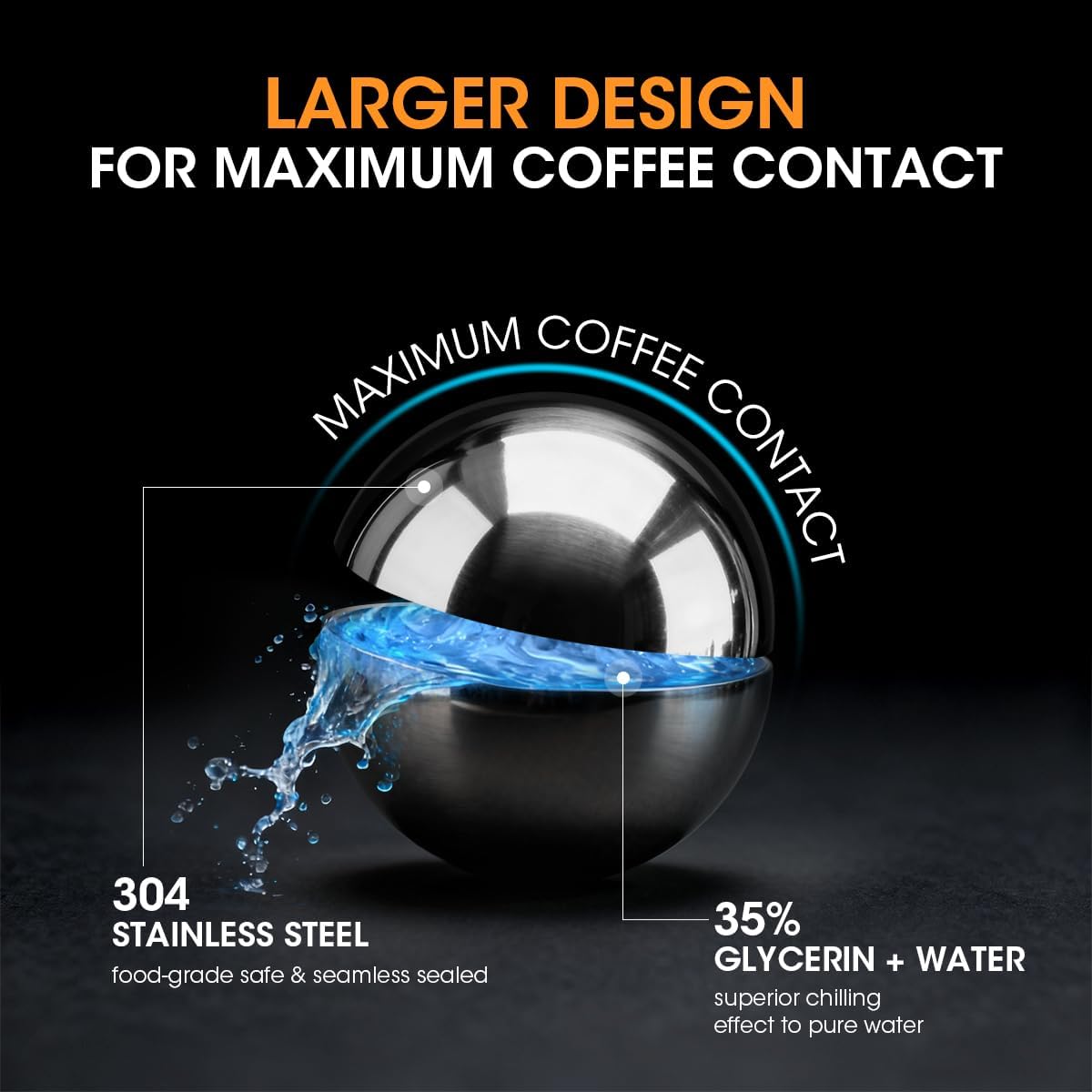 Thumbnail 4 de AIEVE 2 Pack Espresso Cooling Ball