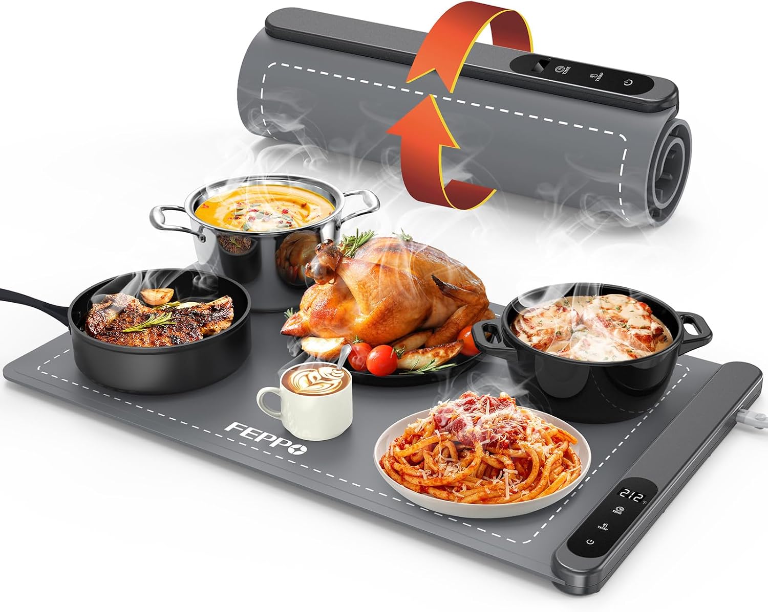 Detalle de FEPPO Food Warming Mat, Silicone