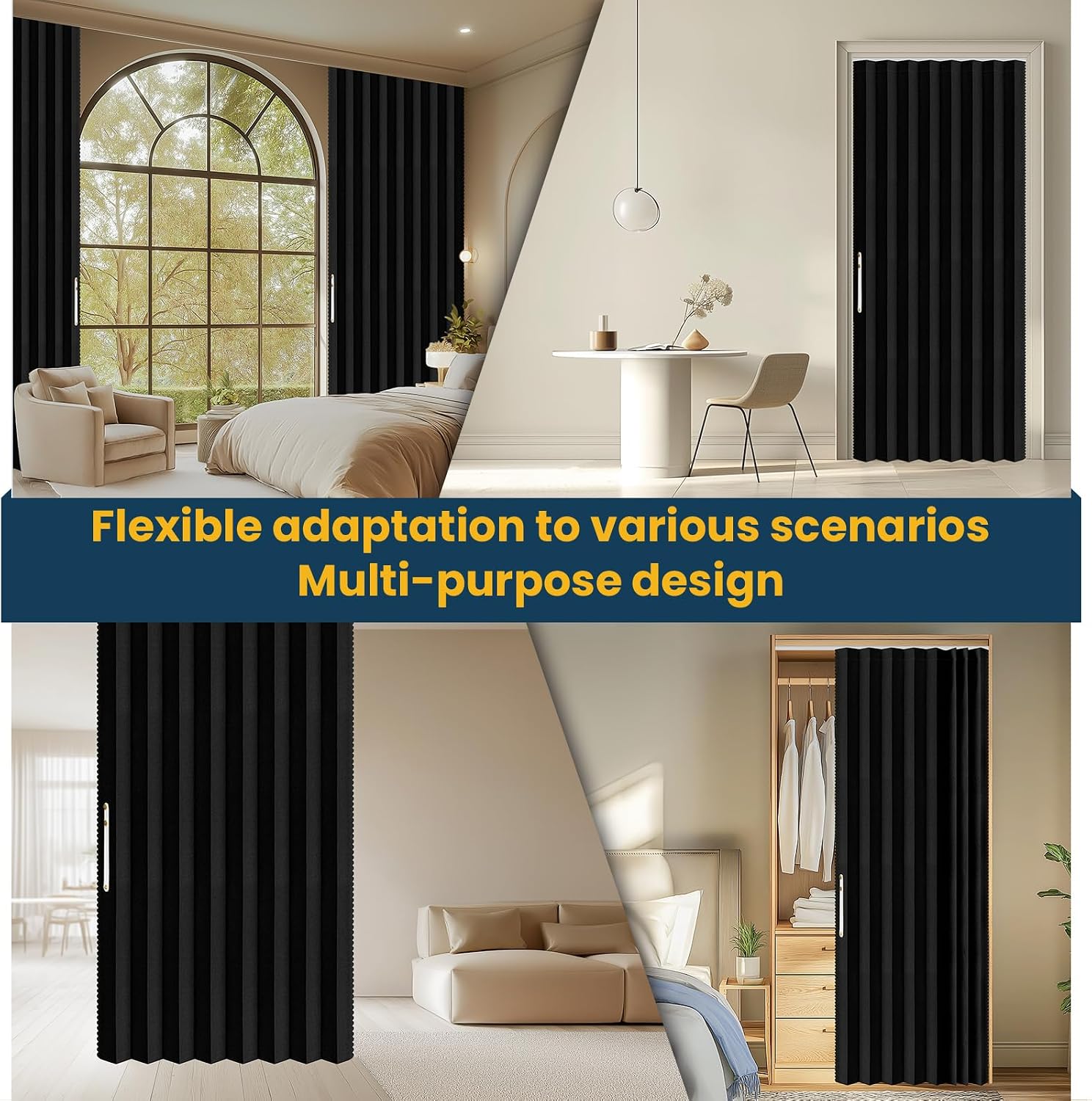Thumbnail 6 de AJAZZ Blackout Sliding Door Curtain 43x79
