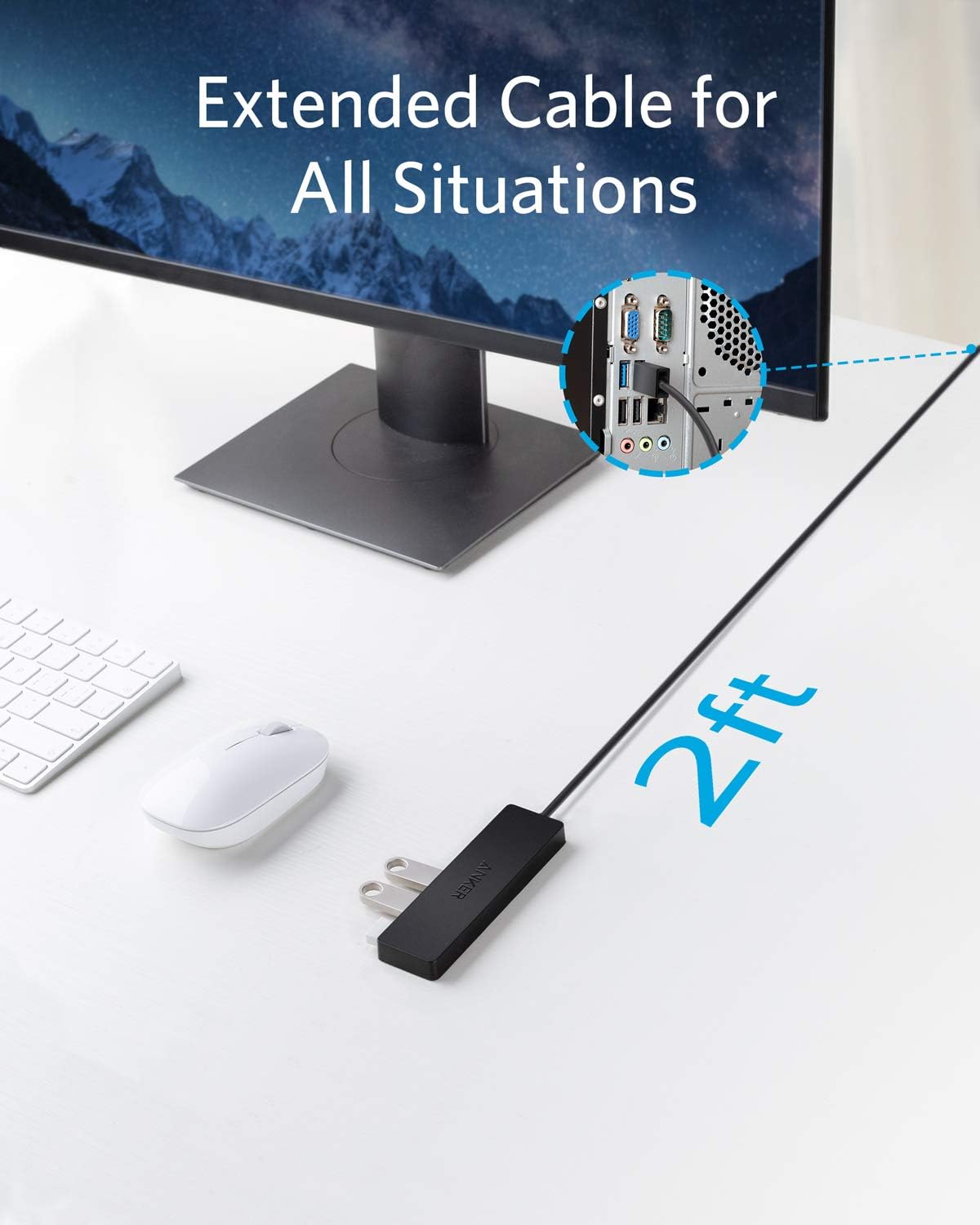Thumbnail 3 de Anker AK-A7516012 4-Port USB 3.0 Hub, 5Gbps, 2 ft Cable