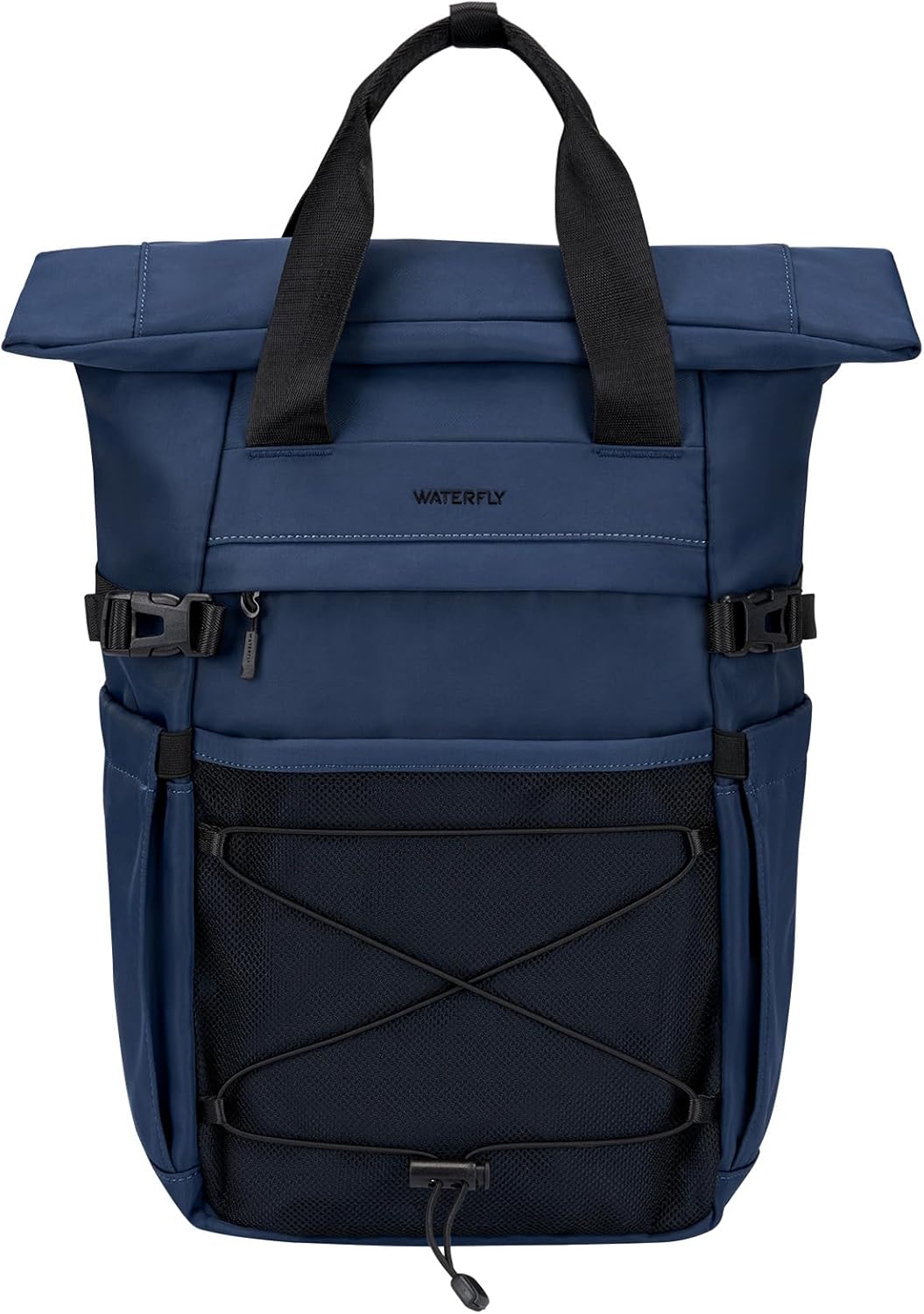 Detalle de WATERFLY Rolltop Rucksack Unisex (16L–21L) mit 16-Zoll-Laptopfach – Rollrucksack für Schule, Uni & Reisen