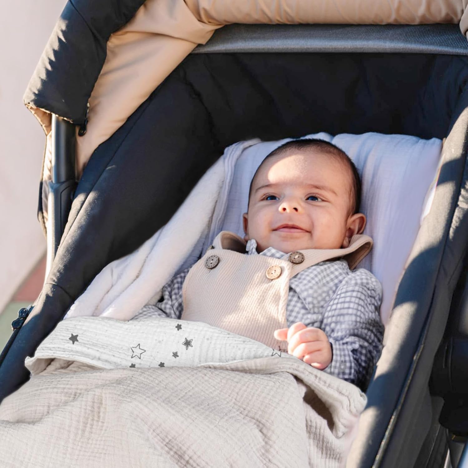 Thumbnail 2 de lulumoon Musselin Baby-Bettwäsche (80x80) – Bezug für 80x80 + Kissenbezug, Baumwolle nach Oeko-TEX