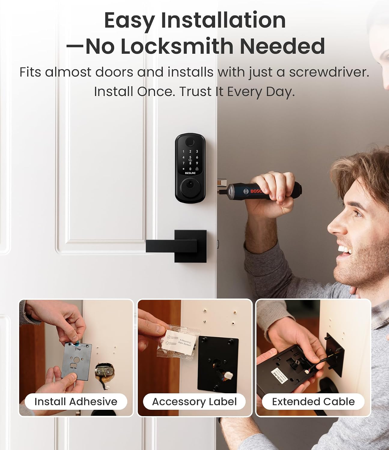 Thumbnail 5 de DESLOC B200 Fingerprint Smart Lock 2-Handle 🔒