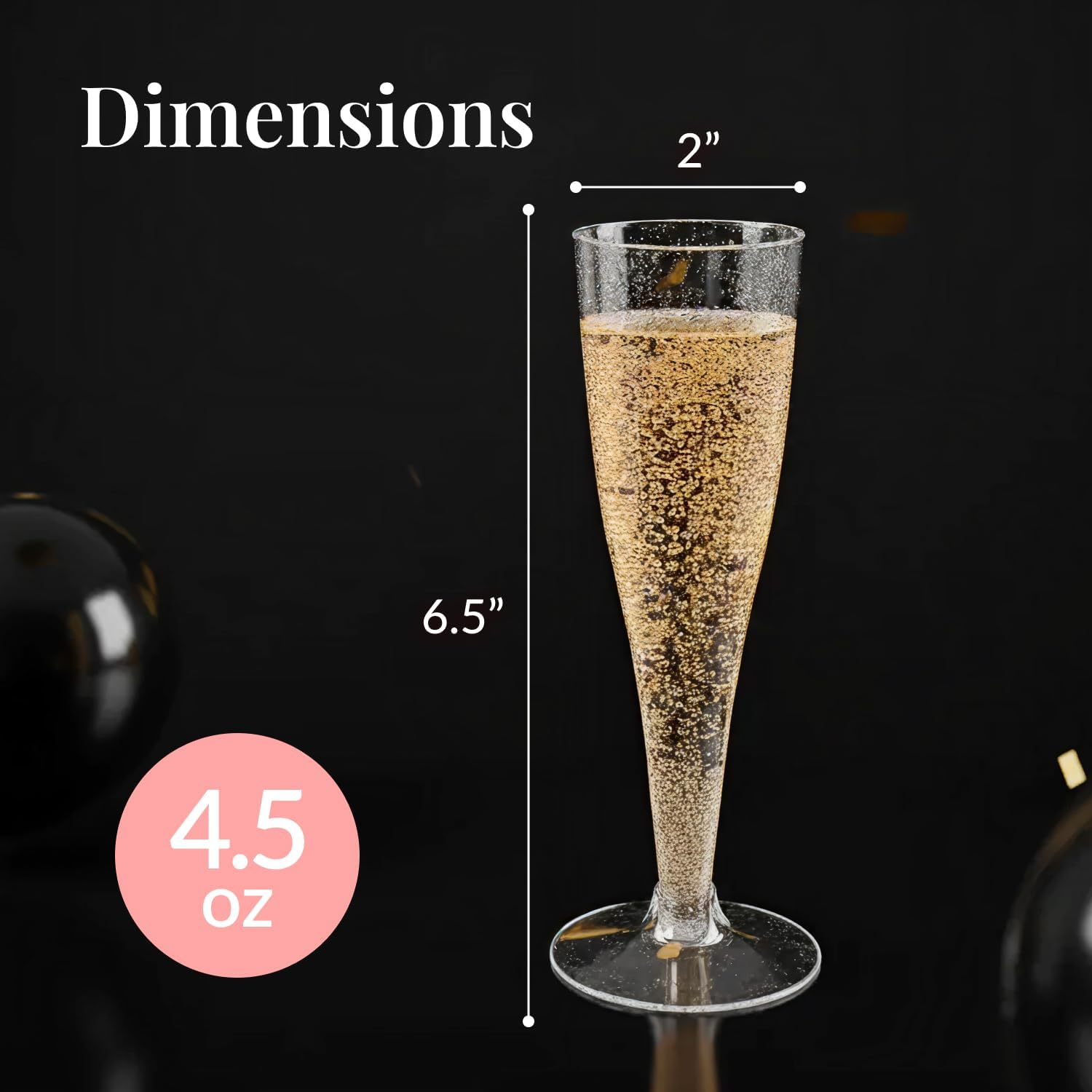 Thumbnail 2 de Prestee Disposable Champagne Flutes, 4.5 oz