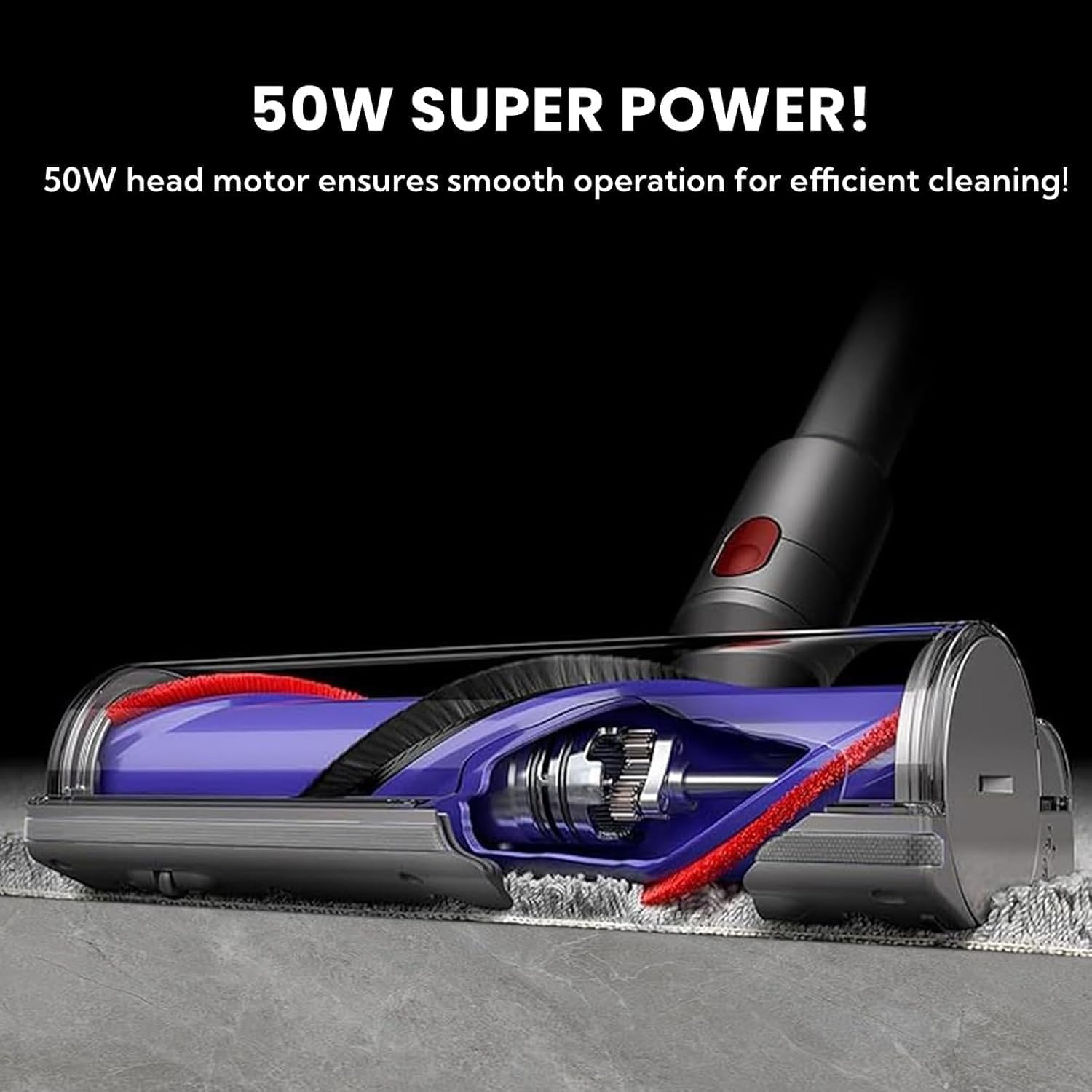 Detalle 2 de Testa di ricambio con sgancio rapido per spazzole motorhead Dyson: compatibile con V7–V15 e testata diretta per pavimenti in legno e tappeti SV