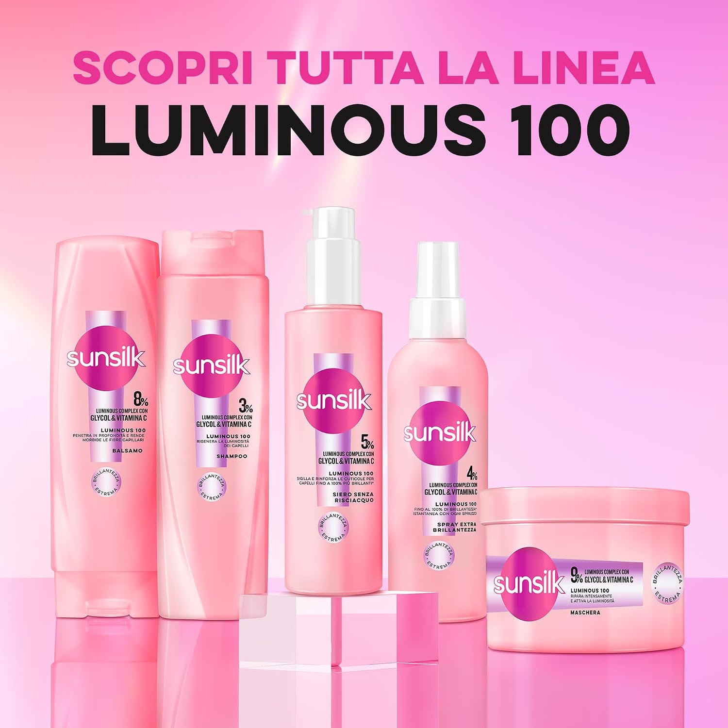 Detalle de Sunsilk Mask Luminous 100: Maschera Capelli Illuminante da 440 ml