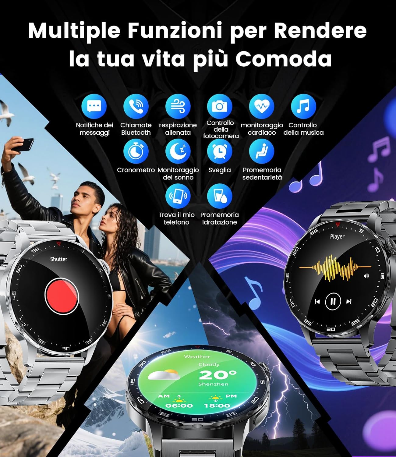 Thumbnail 6 de LIGE Smartwatch Uomo: Chiamate, Fitness e Stile con 1,43'' AMOLED e Batteria da 750 mAh