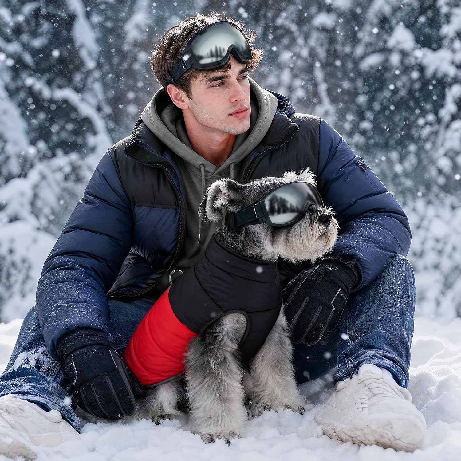 Detalle de Dog Winter Coat with Fleece Lining