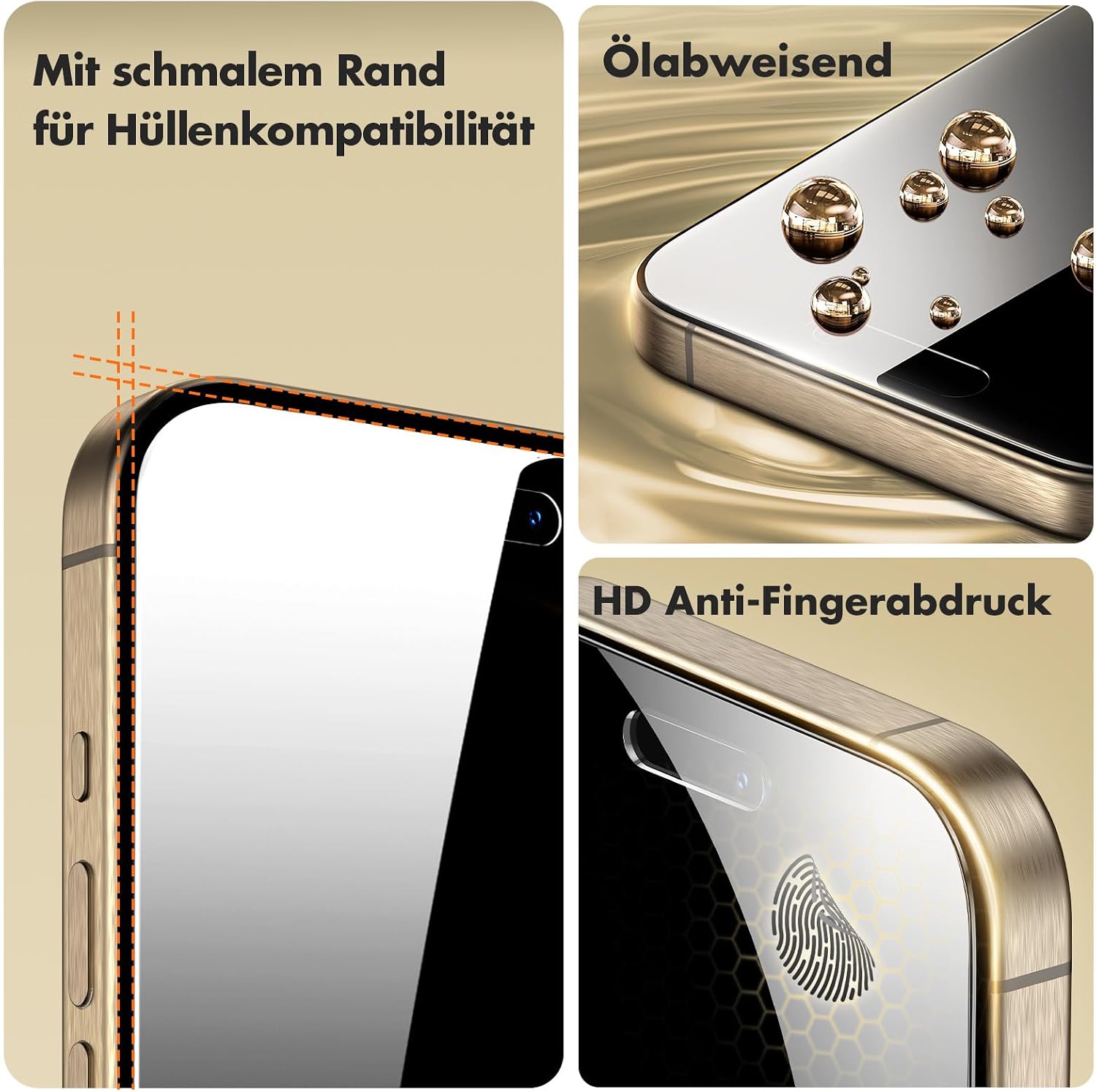 Thumbnail 4 de UNBREAKcable Panzer Sichtschutz Glas iPhone 15 Pro