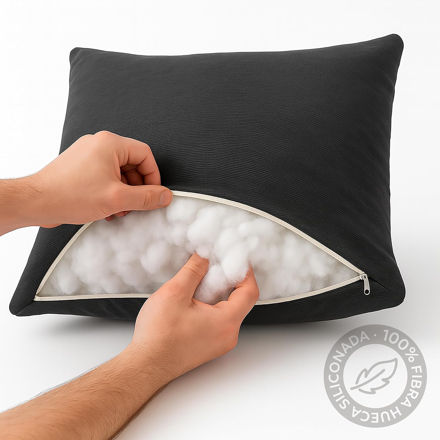 Detalle 2 de Textilhome set di 2 cuscini cervicali in memory foam 70 cm con rivestimento in tessuto all’Aloe Vera e nucleo in visco puro
