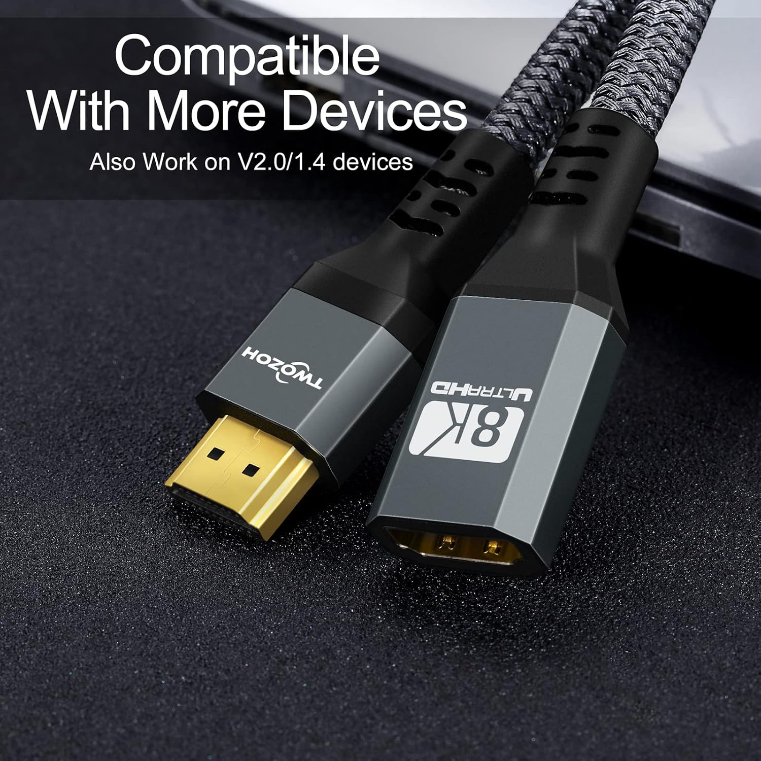 Thumbnail 5 de Twozoh 8K HDMI Verlängerungskabel 0,3 m