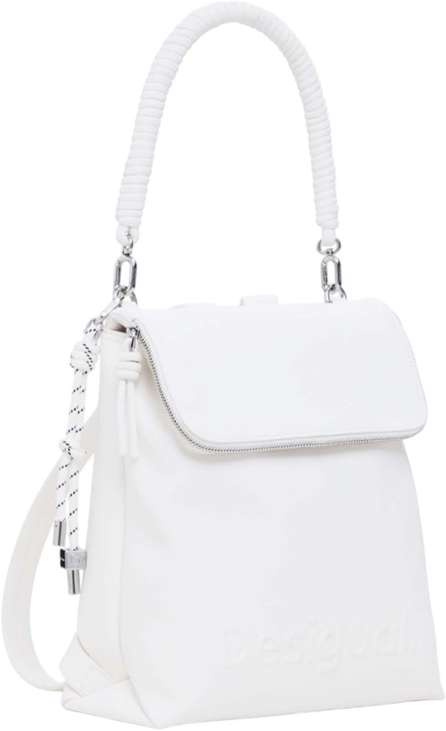 Thumbnail 2 de Desigual Hampton Backpack White – kompakter Rucksack mit geteiltem Innenfach
