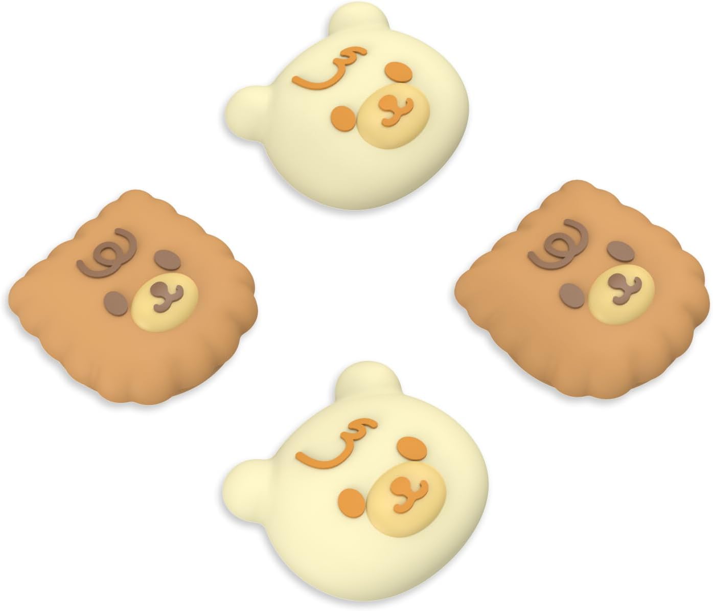 Detalle de PlayVital Cute Thumb Grip Caps for PS5/4, Xbox Series X/S, Switch Pro Controller – Cute Bear
