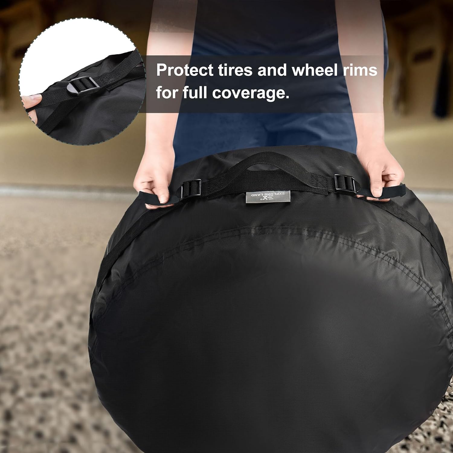 Detalle de Explore Land seasonal tire covers for 23–25.75-inch tires