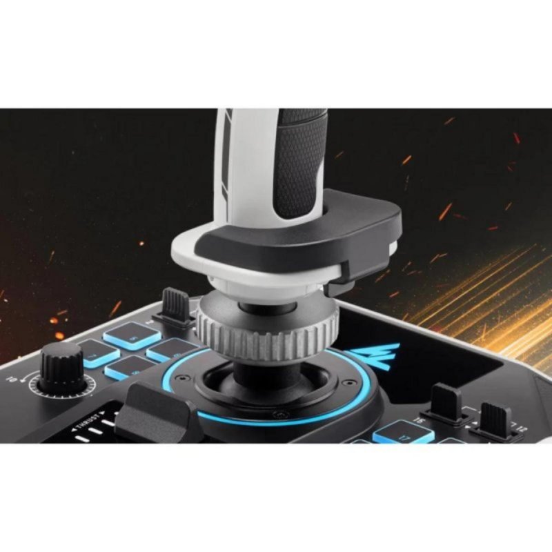 Detalle de Palanca de vuelo Thrustmaster Sol-R 1: 44 botones programables y 3 ejes analógicos para simulación profesional